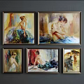 Vibrant Oil Paintings Featuring Female Dancers In Dynamic Poses And Reclining Figures With Rich Hues