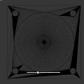 Square Wall Panel With Circular Recess And Four Holes 400MM Size