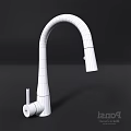 Modern Stainless Steel Kitchen Faucet With Sleek Gooseneck Spout And Single Handle Design