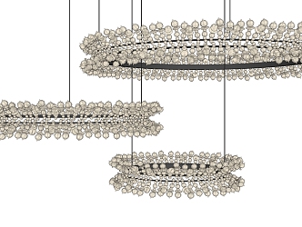 Modern Chandelier Minimalist Chandelier Crystal Chandelier Restaurant Chandelier 3d model