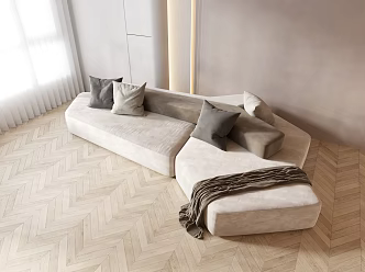 Modern Sofa Shaped Sofa Casual Sofa Multiplayer Sofa 3d model