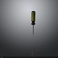 Professional Hardware Tool Screwdriver with Black and Yellow Handle and Metal Shaft