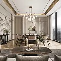 New Chinese-style private room box 3d model