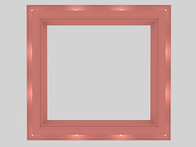 Modern Ceiling Design With Pink Frame And Small Lights Around Square Structure 3d model