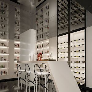 Modern Wine Cellar Wine Tasting Room Wine Cellar 3d model