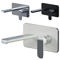 Modern Wall Mounted Faucets In Chrome Matte Black And White Finishes For Bathroom Design