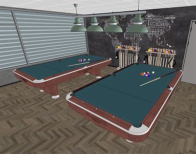 Modern Billiard Room 3d model