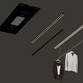 Different Types of Hanging Closet Systems with LED Light and Garments