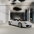 Hyundai showroom car showroom 3d model