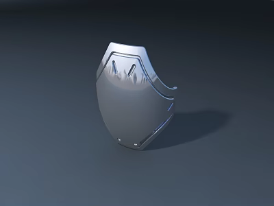 Silver Fighter Jet 3D Model Featuring Angular Design And Reflective Surface 3d model