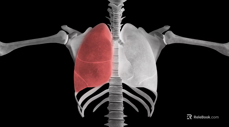 Advanced Medical Device for Lung Imaging Visualizing Chest Skeleton and Pulmonary Abnormalities Scan Results 3d model 