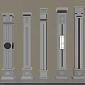 Traditional Chinese Decorative Stone Pillars With Carved Patterns And Intricate Designs