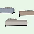Modern Simple Sofa Bench With Soft Fabric And Warm Blankets For Living Room Decor