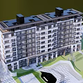 Modern Residential Building High-rise Residential Building 3d model
