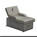 Modern Beige Massage Bed With Comfortable Cushion And Adjustable Backrest 3d model