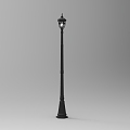 European-style outdoor single-head street lamp 3d model