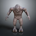 Fantasy Muscular Monster Game Movie Character With Rough Skin And Powerful Stance