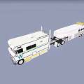 White Modern RV Camping Vehicle With Trailer And Side Windows Design