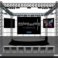 Event Stage Setup With Bright Lighting Young Energy Theme And China Telecom Branding