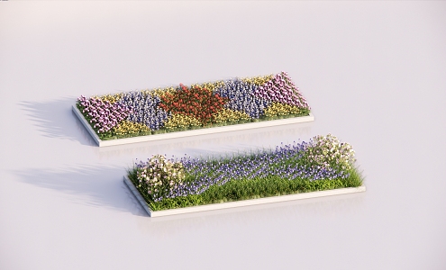 Modern flower bed flower pond 3d model