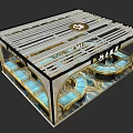 Elegant Jewelry Store Interior With Glass Display Cases And Warm Lighting Design