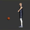 Man Wearing Thunderbirds Basketball Jersey Number 44 Standing With Arms Outstretched And Basketball