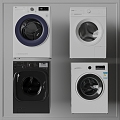 Orchid modern washing machine drum washing machine 3d model