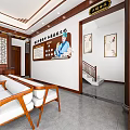 Traditional Chinese Interior Design With Wooden Furniture Carved Screens Calligraphy And Sofa Seating