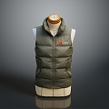 Vest waistcoat cotton waistcoat down waistcoat down jacket thick waistcoat winter coat cotton coat 3d model