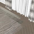 Modern Square Rug With Neutral Tones On Wooden Floor In Living Room Interior