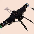 Drone Frame Mechanical Components With Motor Mounts And Propeller Arms