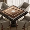 Modern Mahjong Table and Chair Mahjong Table 3d model