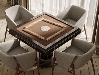 Modern Mahjong Table and Chair Mahjong Table 3d model