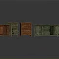 Vintage Wooden Cabinets In Various Colors With Decorative Details And Styles