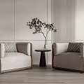 Modern Casual Sofa Combination Single Sofa 3d model