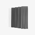 Gray and White Vertical Pleated Curtains With Soft Fabric For Home Interior
