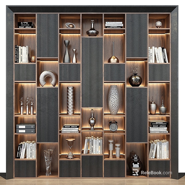 decorative cabinet bookcase texture