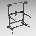 Black Mobile Sports Equipment Frame With Support Bars And Training Wheels