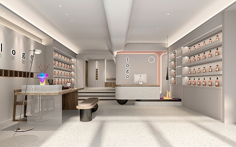 modern beauty salon hall beauty center hall 3d model