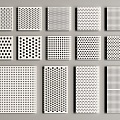 Modern punching plate hollow plate stainless steel plate punching aluminum plate perforated plate 3d model