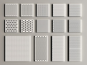 Modern punching plate hollow plate stainless steel plate punching aluminum plate perforated plate 3d model