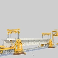 Commonly used binding mechanical bridge erecting machine inverted gantry beam transport train beam transport animation box girder gantry crane engineering machine 01 3d model