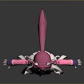 Game Movie Character With Pink Hair Animal Ears Pink Kimono White Details In Anime Style