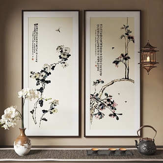 New Chinese Hanging Paintings Chinese Hanging Paintings 3d model