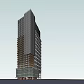 Modern Tall Office Building With Glass Facade And Modern Architectural Design