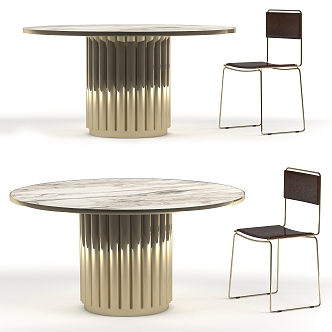 Seat Table Dining Table and Chair Combination Single Chair Dining Table 3d model