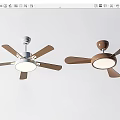 Simple fan light 3d model