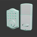 Stainless Steel Door Handle Set With Electronic Keypad Lock And Modern Lever Design