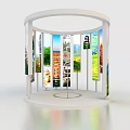 Circular Display Stand With Multiple Scenic Architectural Images Photo Check in Spot
