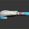 Vibrant Palm Shaped Decor With White Body Colorful Sprinkles Striped Fingers And Blue Base